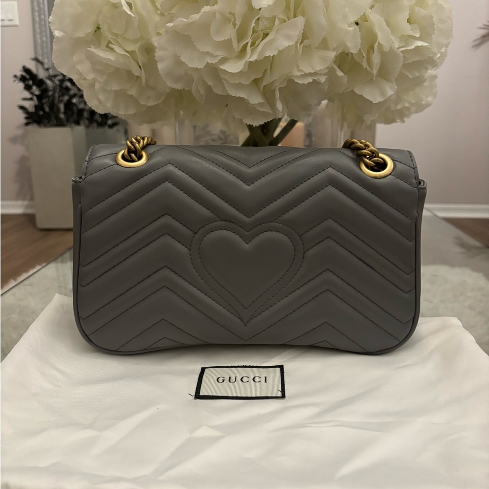 Luxury DESIGNER INSPIRED G G Marmont Leather Shoulder Bag - Picture 2 of 13